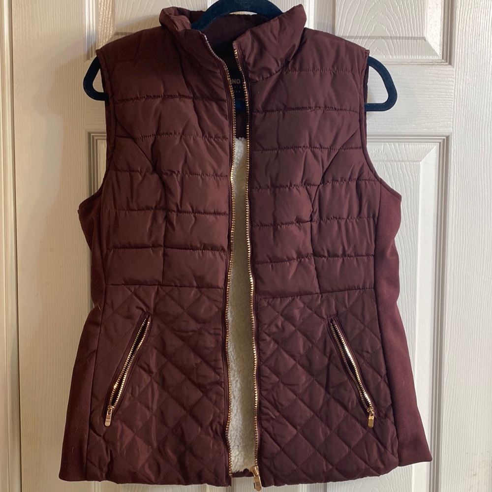 Maroon soft lined vest